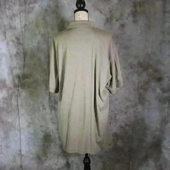 IZOD Golf Shirt size XL - Beige/Brown 3 button collared - Picture 4 of 7